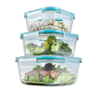  glass food container  3pcs set
